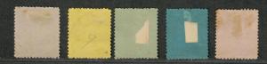 Sarawak Sc#3-7 M+U, Complete Set, All No Gum, Cv. $54.75