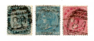 Ceylon - SG# 128 - 130 uSED       /       Lot 1120012