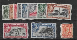 Gibraltar Sc #107-118  complete set of 14 NH VF