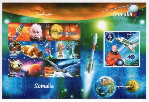 Somalia 1999 World Cup '98/Halley's Comet/CONCORDE 2 Shlt.+S/S IMPERFORATED MNH