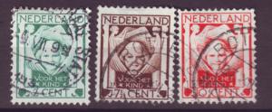 J15695 JLstamps 1924 netherlands set used #b6-8 child