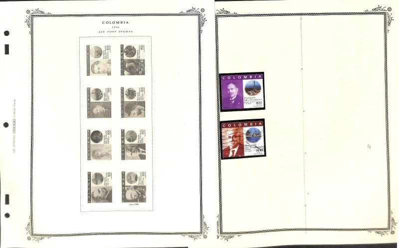 Columbia Stamp Collection on 75 Scott Specialty Pages, 1995-2006 (BX)