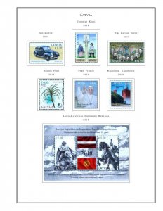 Latvia - CD-Rom Stamp Album 1918- 2018  Color Illustrated Album Pages