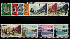 Andorra (Fr.) 143-153 Set Mint Hinged