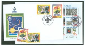 Bolivia 1267/1322-1323 Scouts, stamps on stamps; includes MNH set 1322-1323