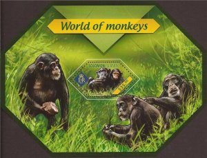 Solomon Islands - 2014 World of Monkeys - Stamp Souvenir Sheet-19M-464