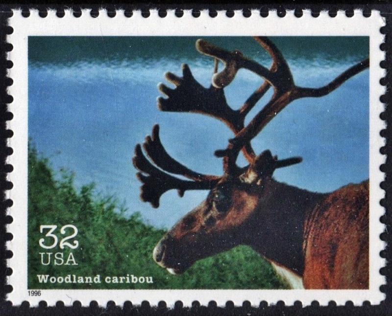 SC#3105l 32¢ Endangered Species: Woodland Caribou Single (1996) MNH