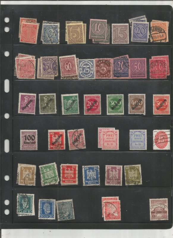 GERMANY COLLECTION ON STOCK SHEETS, BOTH MINT AN USED