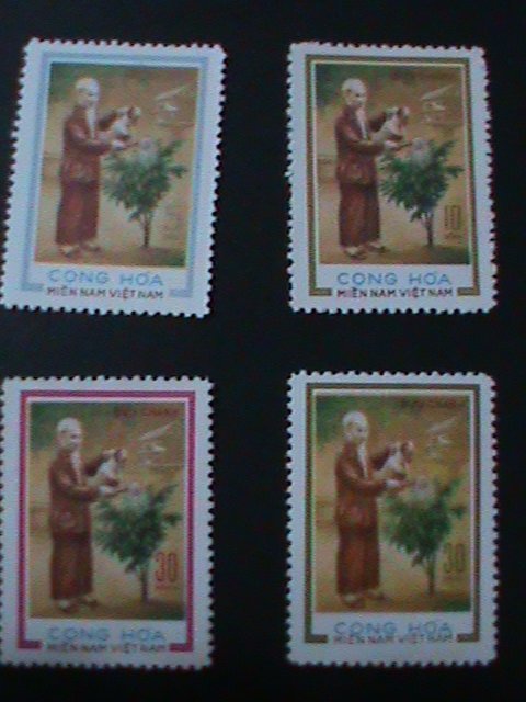 ​VIETNAM-1970-SC#27-30 HO CHI-MINH 80TH YEARS OLD BIRTHDAY VF-54 YEARS OLD