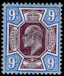 SG307a SPEC M41(5), 9d deep plum & blue, NH MINT. Cat £125.