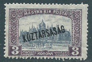 Hungary, Sc #165, 3k MNG