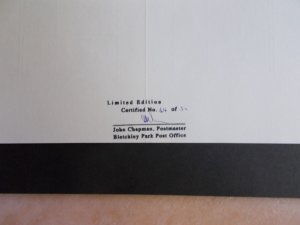 2008 Bletchley Park Barmy Army on Red White & blue Smiler Sheet Ltd Edition U/M