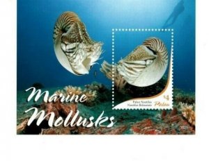 Palau - 2015 - Marine Mollusks - Souvenir Sheet - MNH