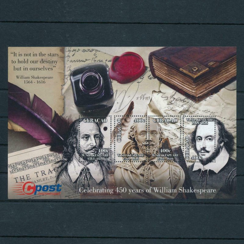 [CU210] Curacao 2014 William Shakespeare Souvenir Sheet MNH