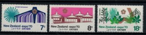 New Zealand 1970 SG935-937 Expo 70 - MNH