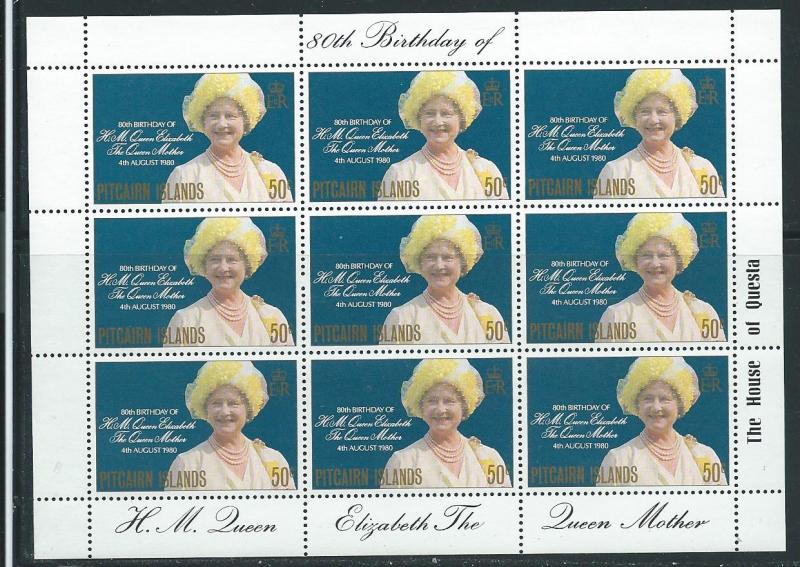 Pitcairn Islands #193 Sheet of 9 Queen Mother  (MNH) CV$6.30