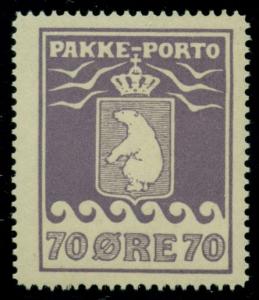 GREENLAND #Q7a (P10) 70ore Pakke Porto, og, NH, VF, Facit $780.00