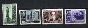 RUSSIA/USSR 1940 FAMOUS PEOPLE/TIMIRYAZEV SET OF 4 STAMPS MNH