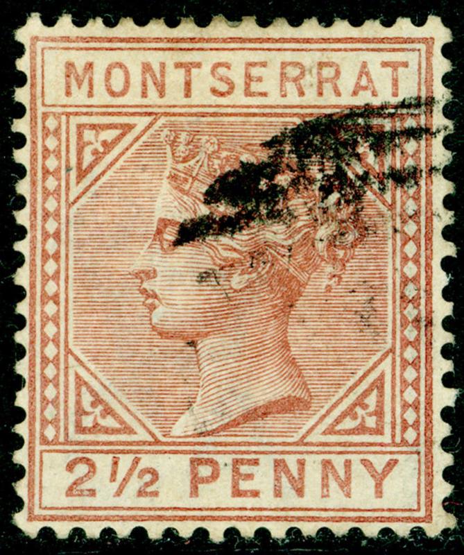 MONTSERRAT SG9, 2½d red-brown, FINE USED. Cat £65.