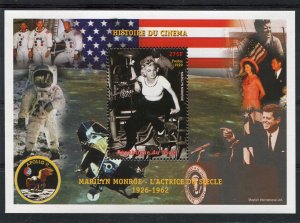 Niger 1999 MARILYN MONROE & JF.Kennedy Apollo 11 Space s/s Perforated Mint (NH)