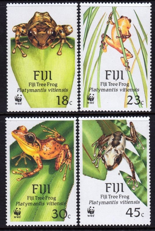 Fiji 1988 Tree Frog - WWF Complete Mint MNH Set SG 778-781