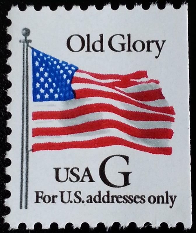 1994 32c G Old Glory, Black G, Booklet Single Scott 2881 Mint F/VF NH