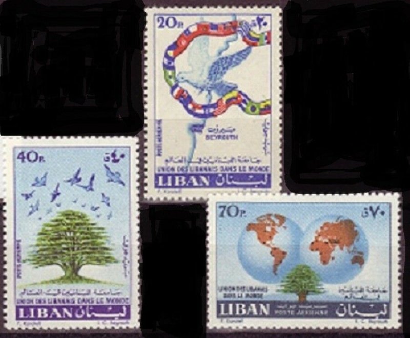 LEBANON - LIBAN MNH SC#  C293-C295 UNION OF LEBANESE IN THE WORLD