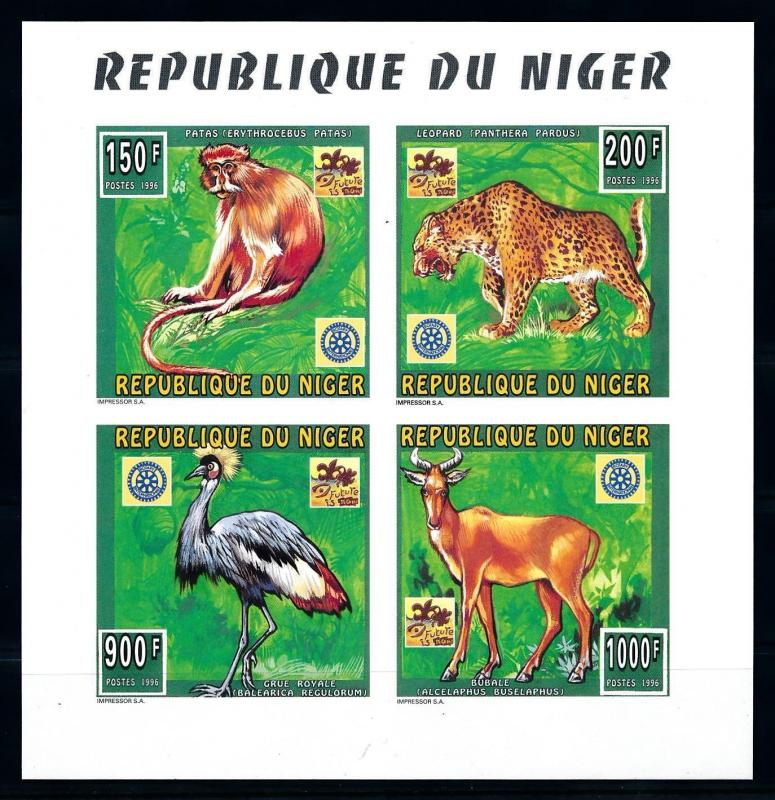[76541] Niger 1996 World Jamboree Scouting Wild Life Imperf. Mini Sheet MNH