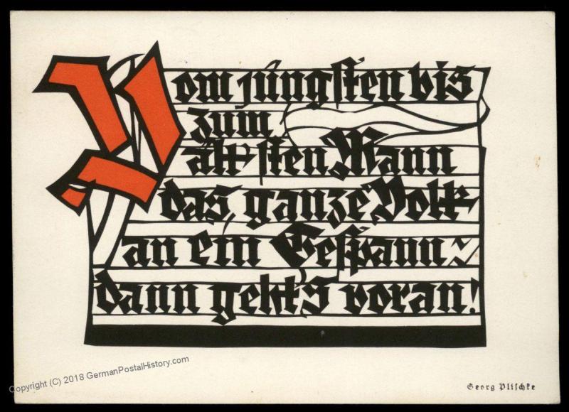 3rd Reich 1938 Austria Germany Anschluss Propaganda Card 90772