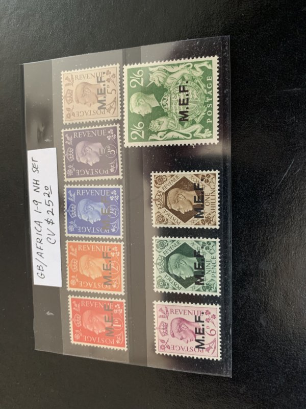 Gr. Britain Africa 1-9 NH