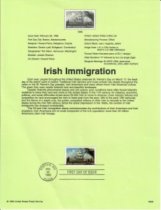 US SP1301 Irish Immigration Souvenir Page #3286