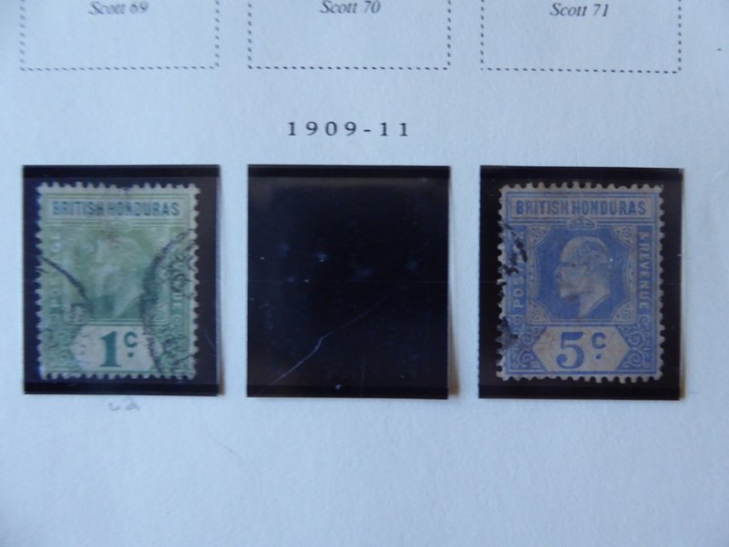 British Honduras 1888-1972 Stamp Collection on Album Pages