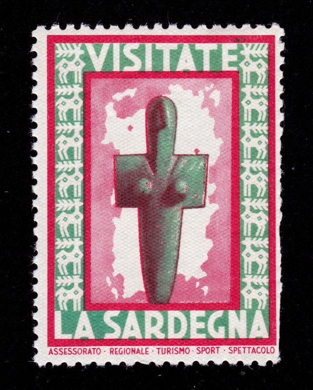 REKLAMEMARKE POSTER STAMP VISITATE LA SARDEGNA CIRCA 1950 MNH-OG