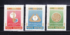 Vatican 592-594 Set MNH Designs (C)