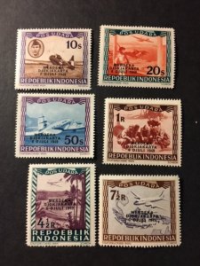 Indonesia sc C37,C38,C41,C43,C45,C46 MNH