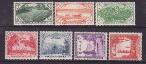 Pakistan-Sc#66-72- id8-unused NH set-Independence-1954-please note #70 has a ver