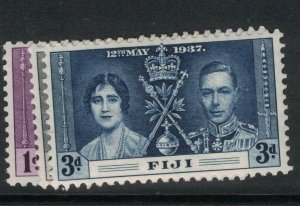 Fiji SG 246-8 Coronation MOG (1fcy) 