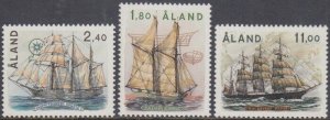 ALAND ISLANDS Sc# 31-3 MNH SET of 3 SAILING SHIPS