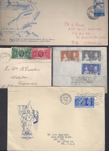 UK GB BRITISH COMM LARGE 1940s 50s COLLECTION OF 17 COVER S AFRICA JAMAICA INDIA