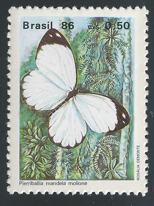 Brazil #2050 50¢ Butterflies - Pierriballia Mandel Molione