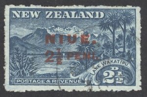 Niue Sc# 18 Used 1915 2½p surcharged Overprint