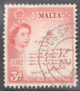 Malta ~ #252 ~ Kings Scroll ~ Used