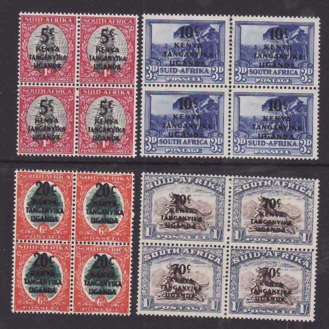 Kenya,Uganda,Tanganyika-Sc#86-9- id9-unused NH South Africa set [blocks] overpri