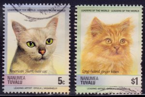 Tuvalu,  Nanumea, 1985, Cats, used*