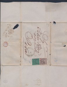 1852 Modena, N° 1 And 2 Su Envelope For Pisa, Vouchers/ Great Margins, Signed