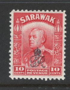 Sarawak 1947 Sir Charles Vyner Brooke Overprint 10c Scott # 165 MH