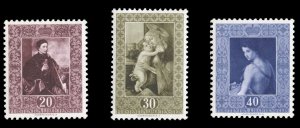 Liechtenstein #261-263 Cat$30.75, 1952 Portraits, set of three, lightly hinged