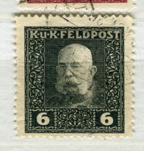 AUSTRIA; 1915-17 early F. Joseph KuK Feldpost issue used 6k. value