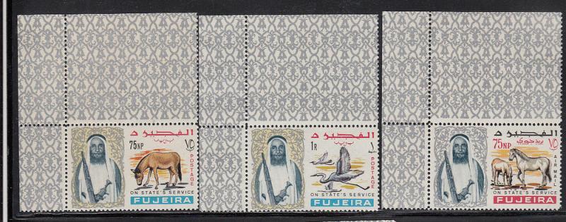 Fujeira Sc. #O1-O5 & CO1-CO4 MNH Birds & Animals