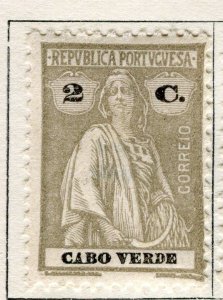 PORTUGUESE CABO VERDE 1926 early Ceres Type Mint hinged 2c. value